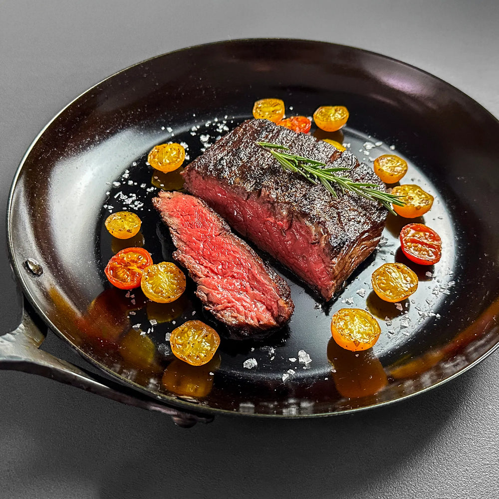 Cooked Bavette In Blanc Pan