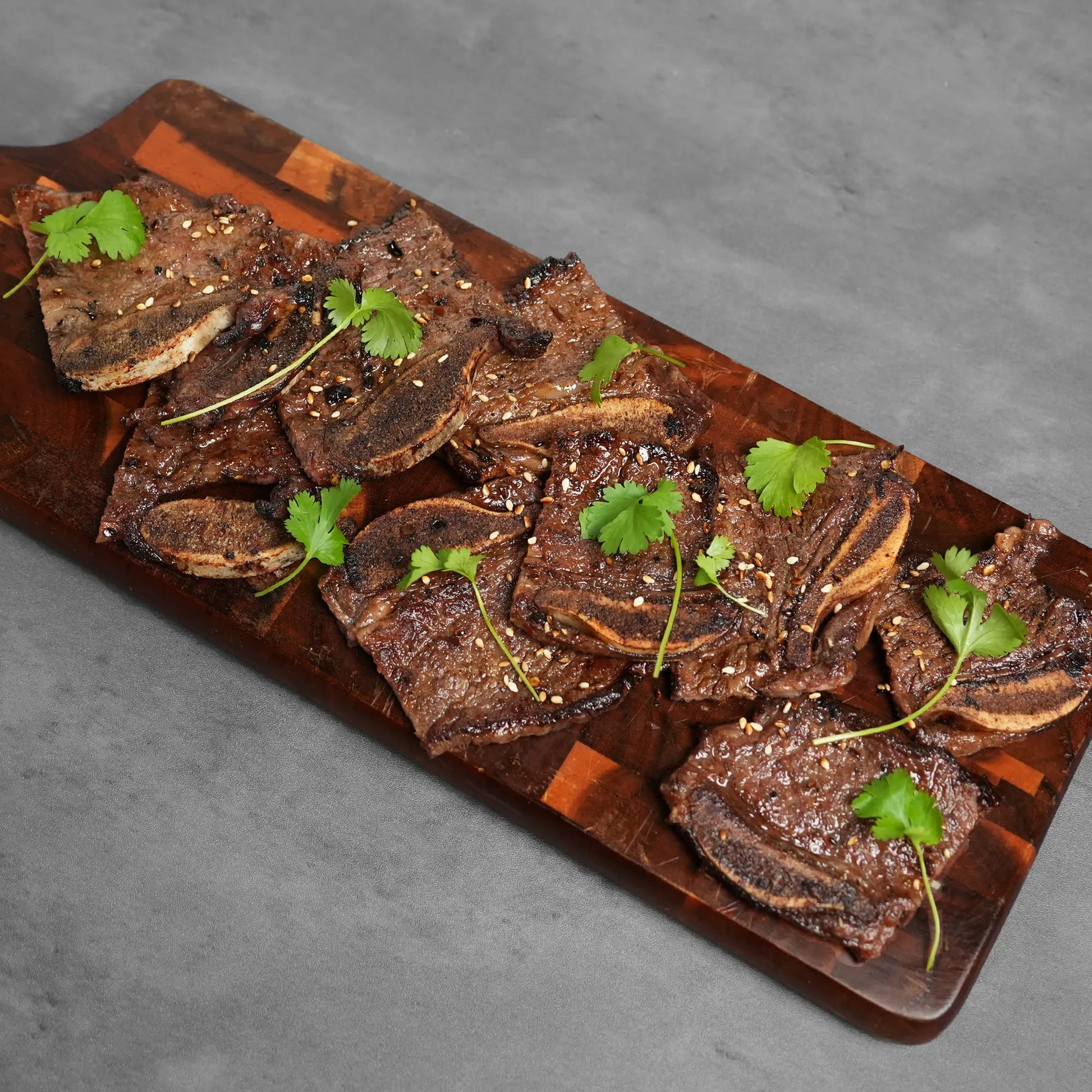 Cooked Short Ribs on Cutting Board