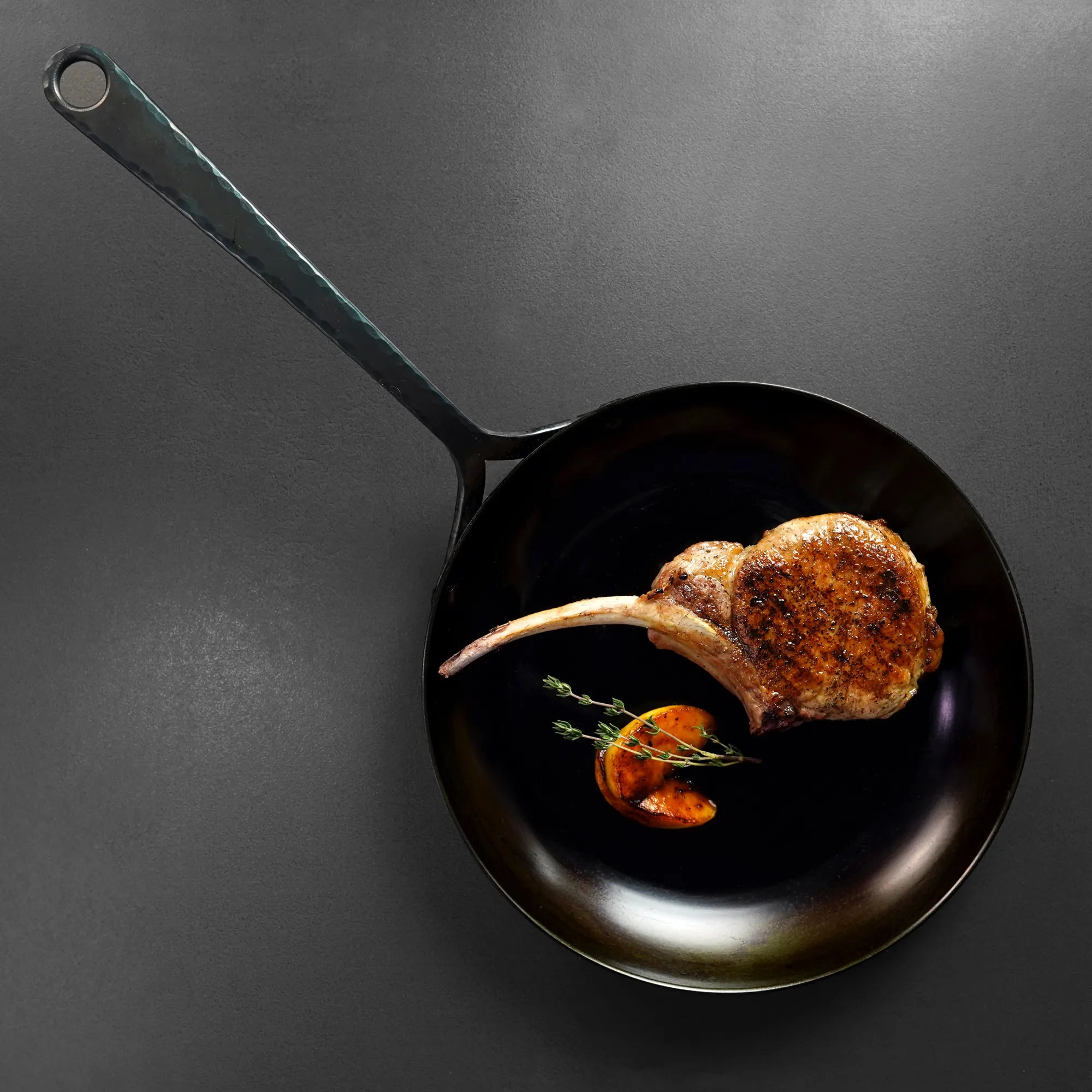 Cooked Pork Tomahawk in Pan