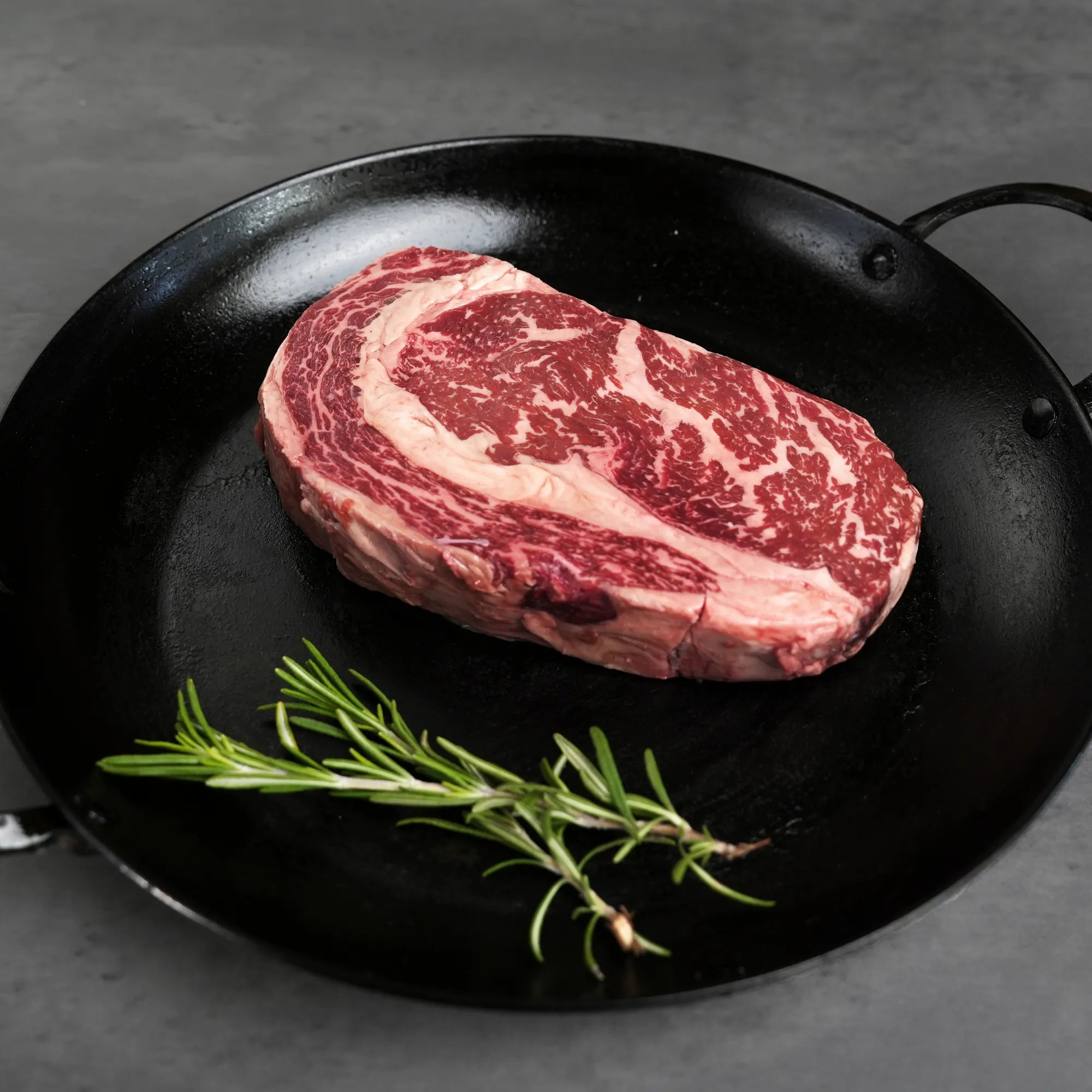 Thick Prime Ribeye in Pan