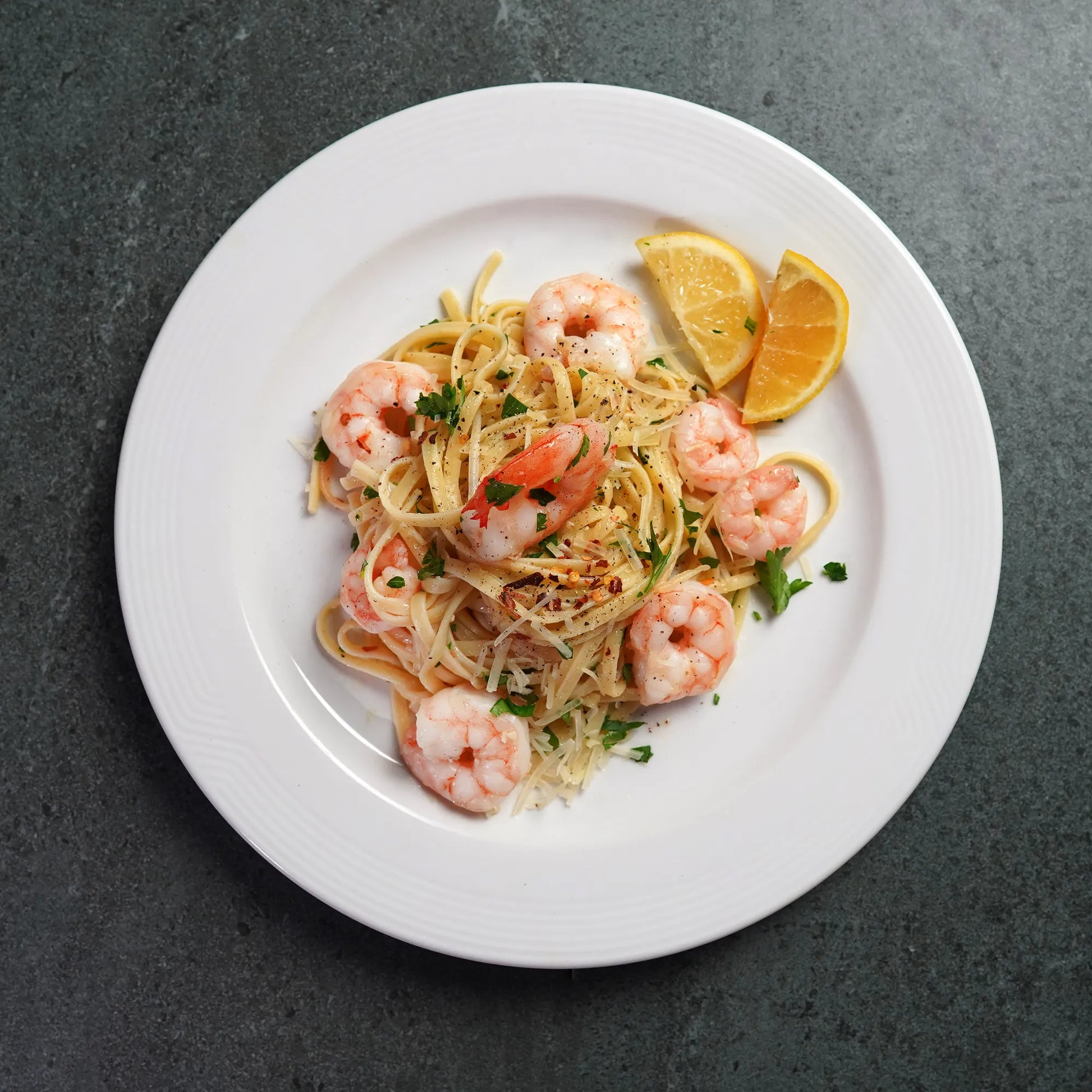 Shrimp Pasta on Plate