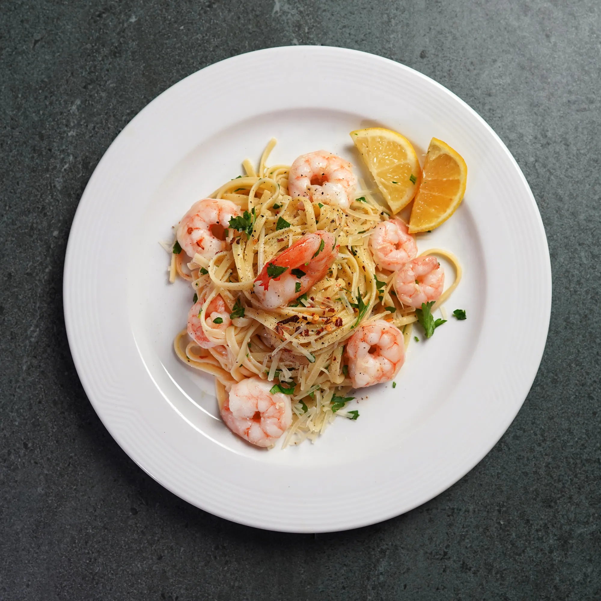 Shrimp Pasta on Plate