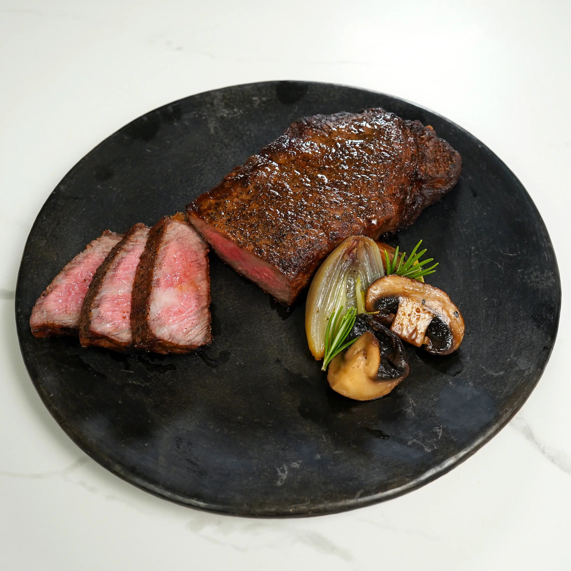 Sliced and Cooked Strip Steak