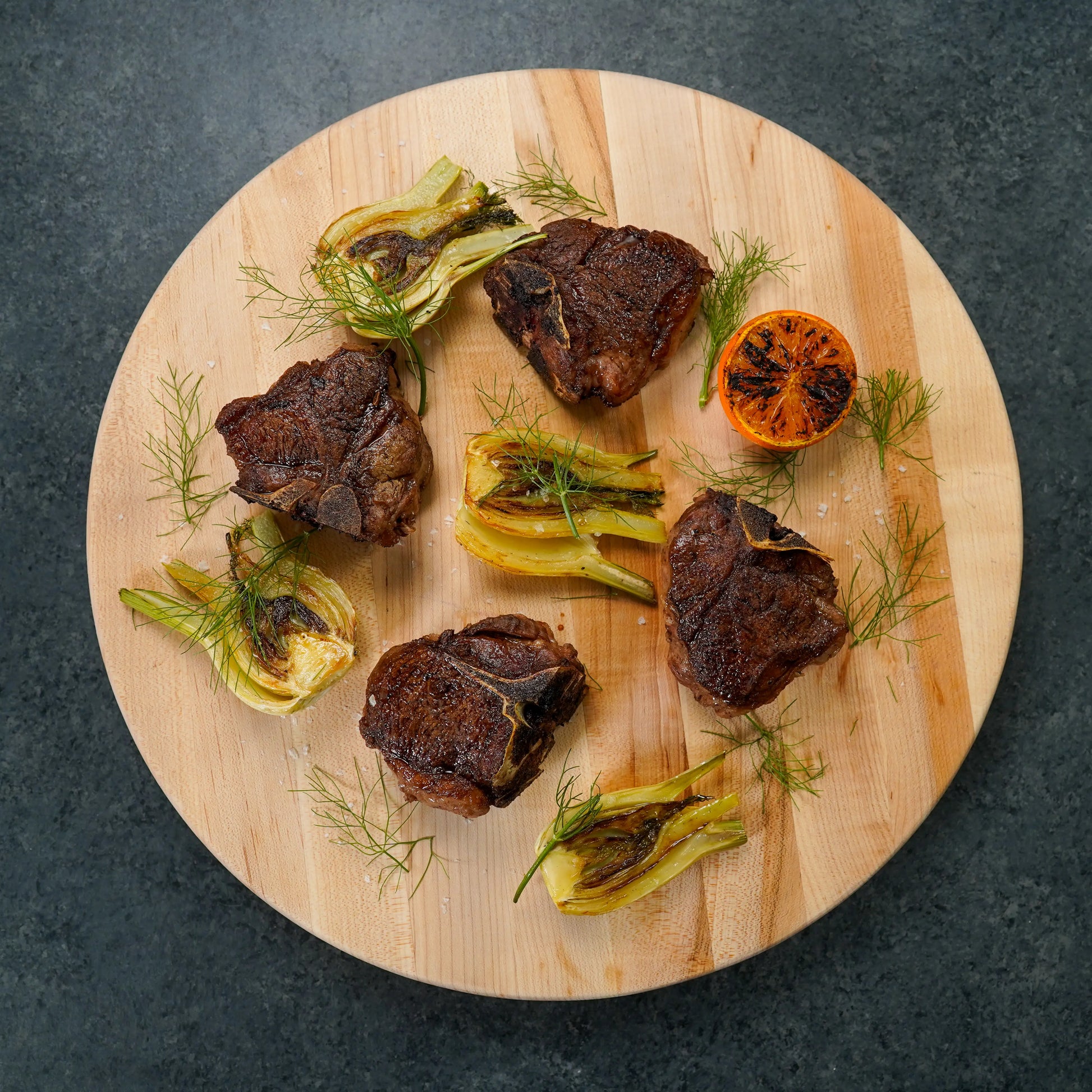 Lamb Loin Chops cooked_Overhead