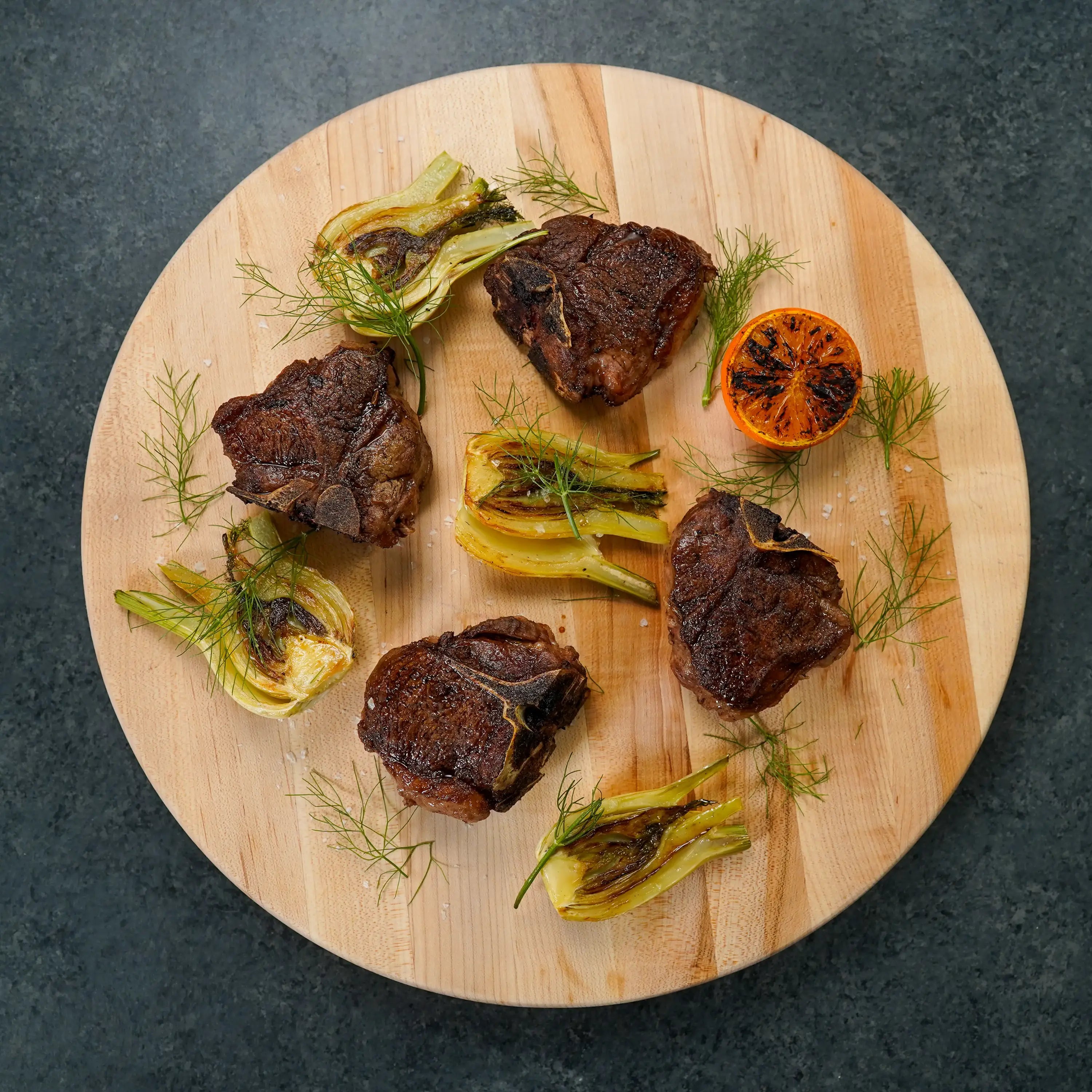 Lamb Loin Chops cooked_Overhead