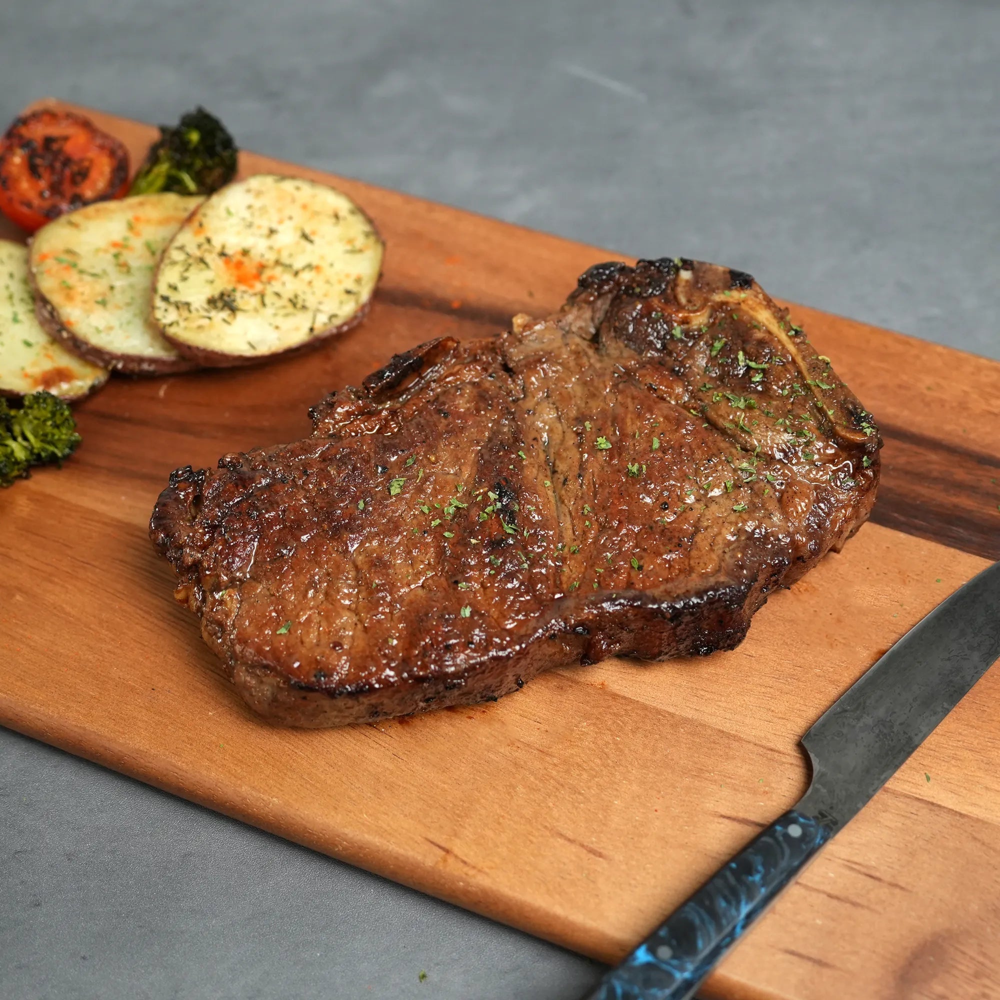 Cooked Bone-In Strip Steak 