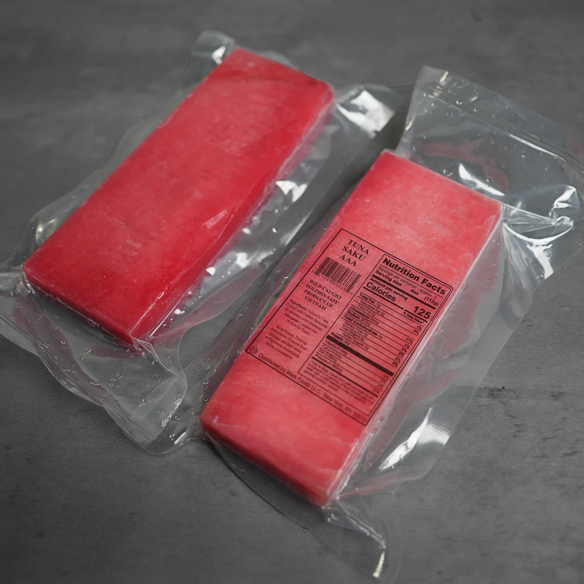 Raw Saku Tuna Block in Package