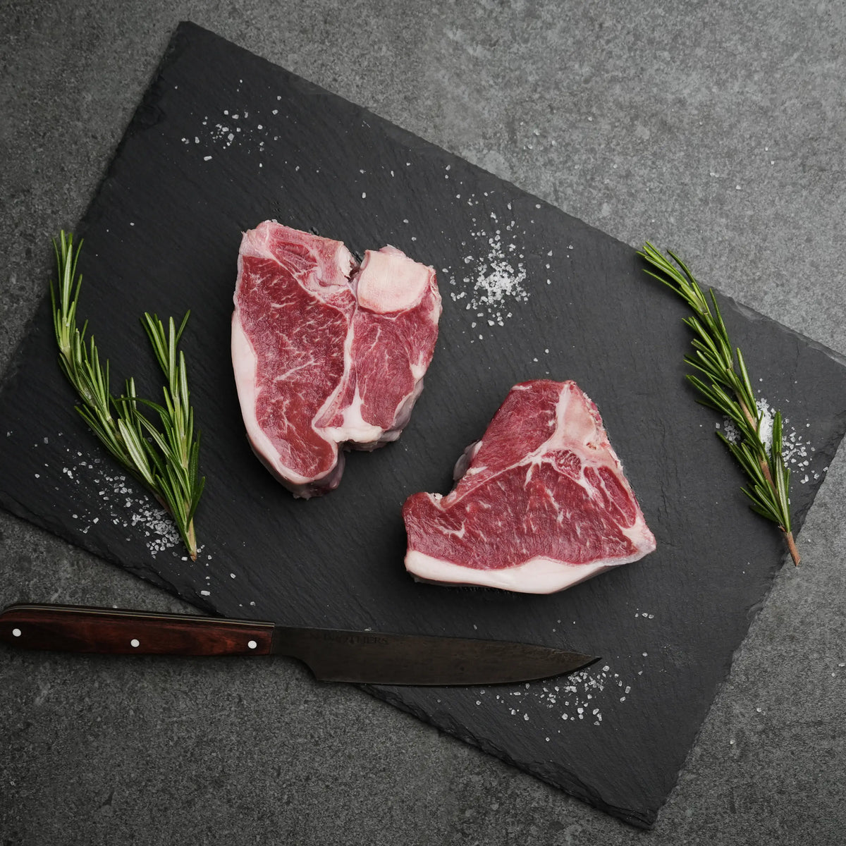 2 Lamb Loin Chops With Bone in Pan