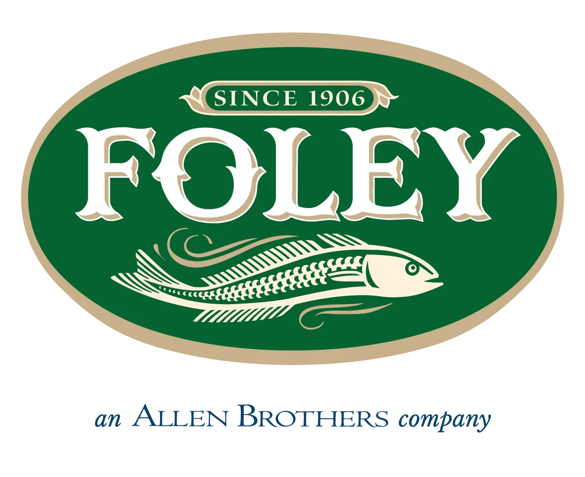 Foley logo with fish illustration and 'Since 1906' text on a green background