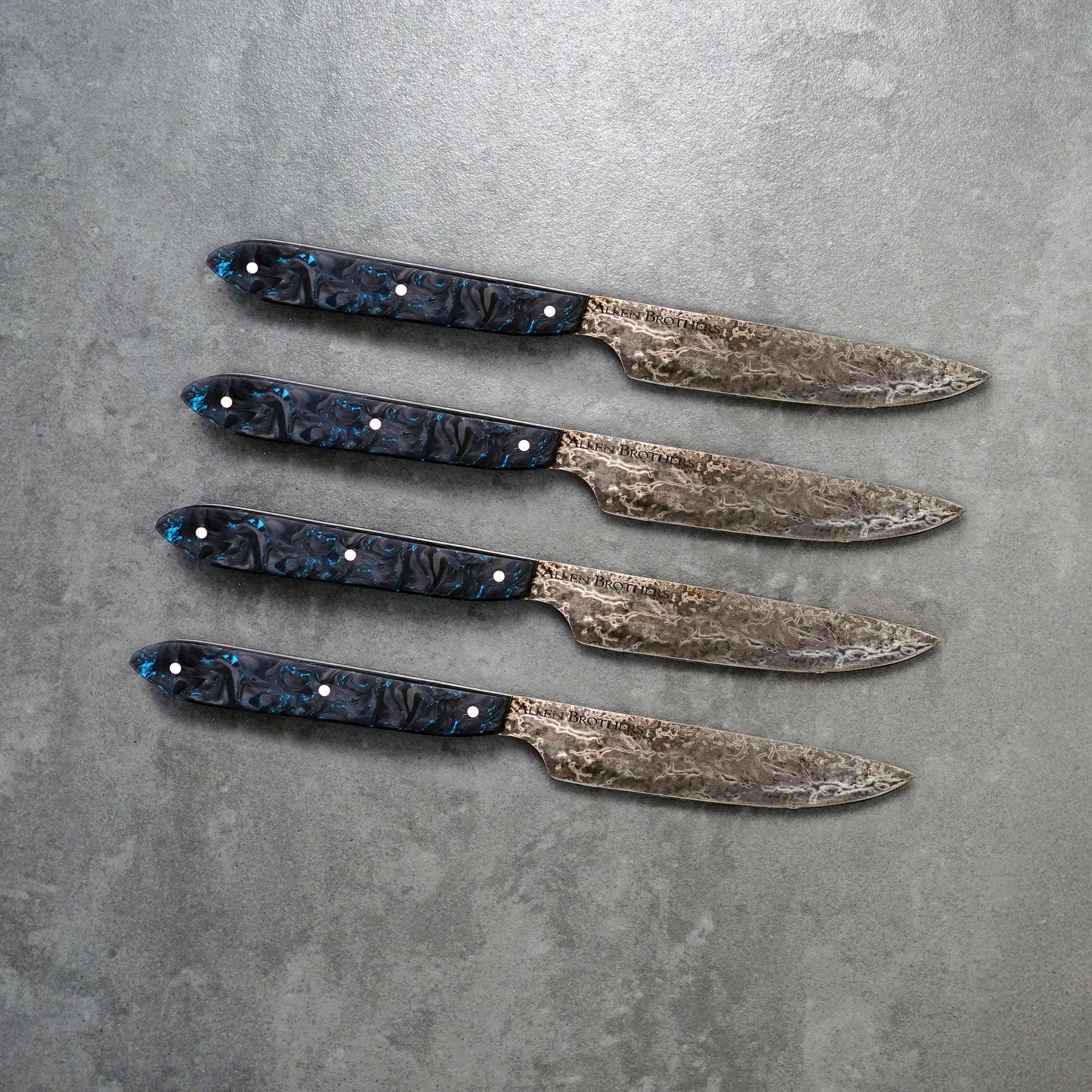 TH Steak Knives blue