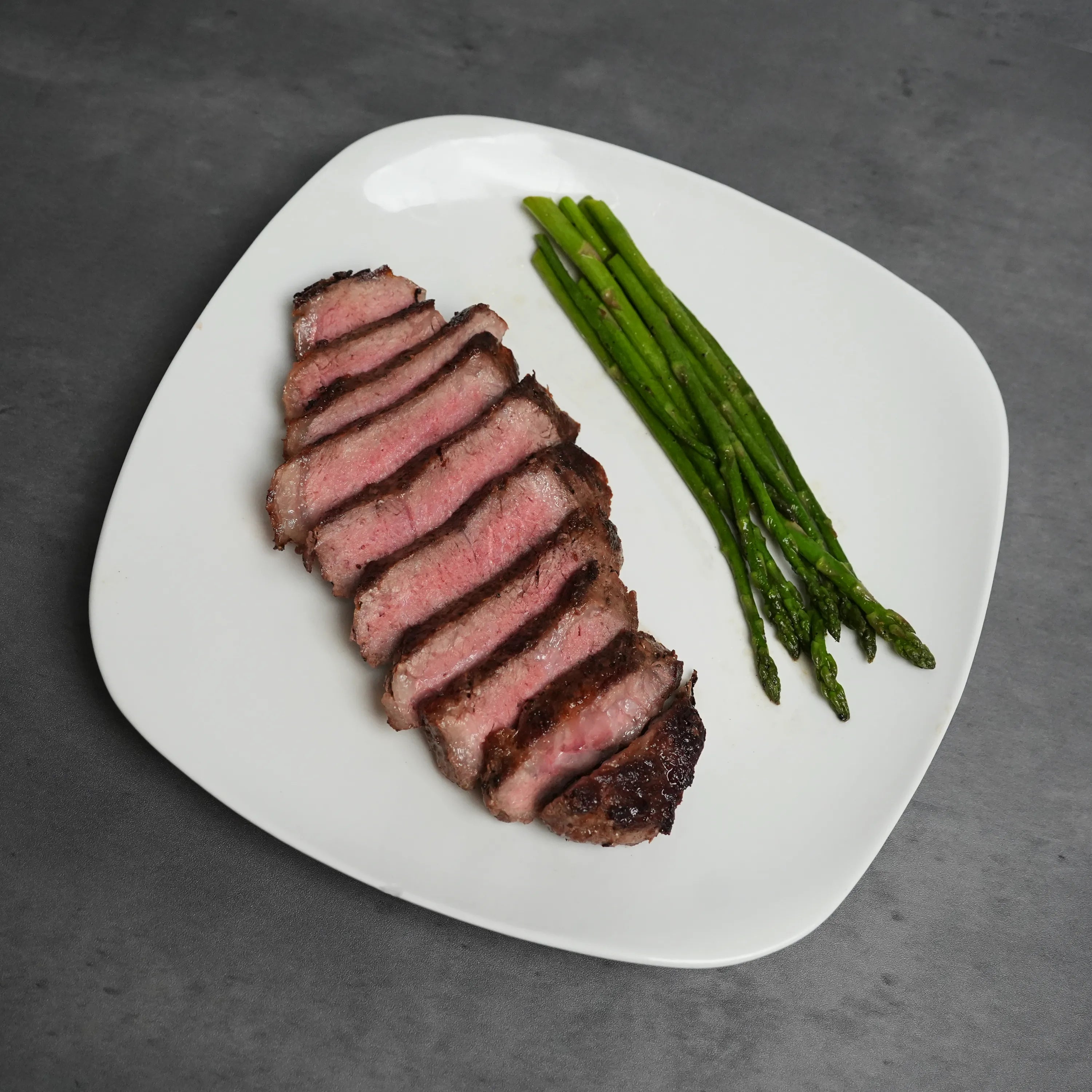 Cooked and sliced Steaks