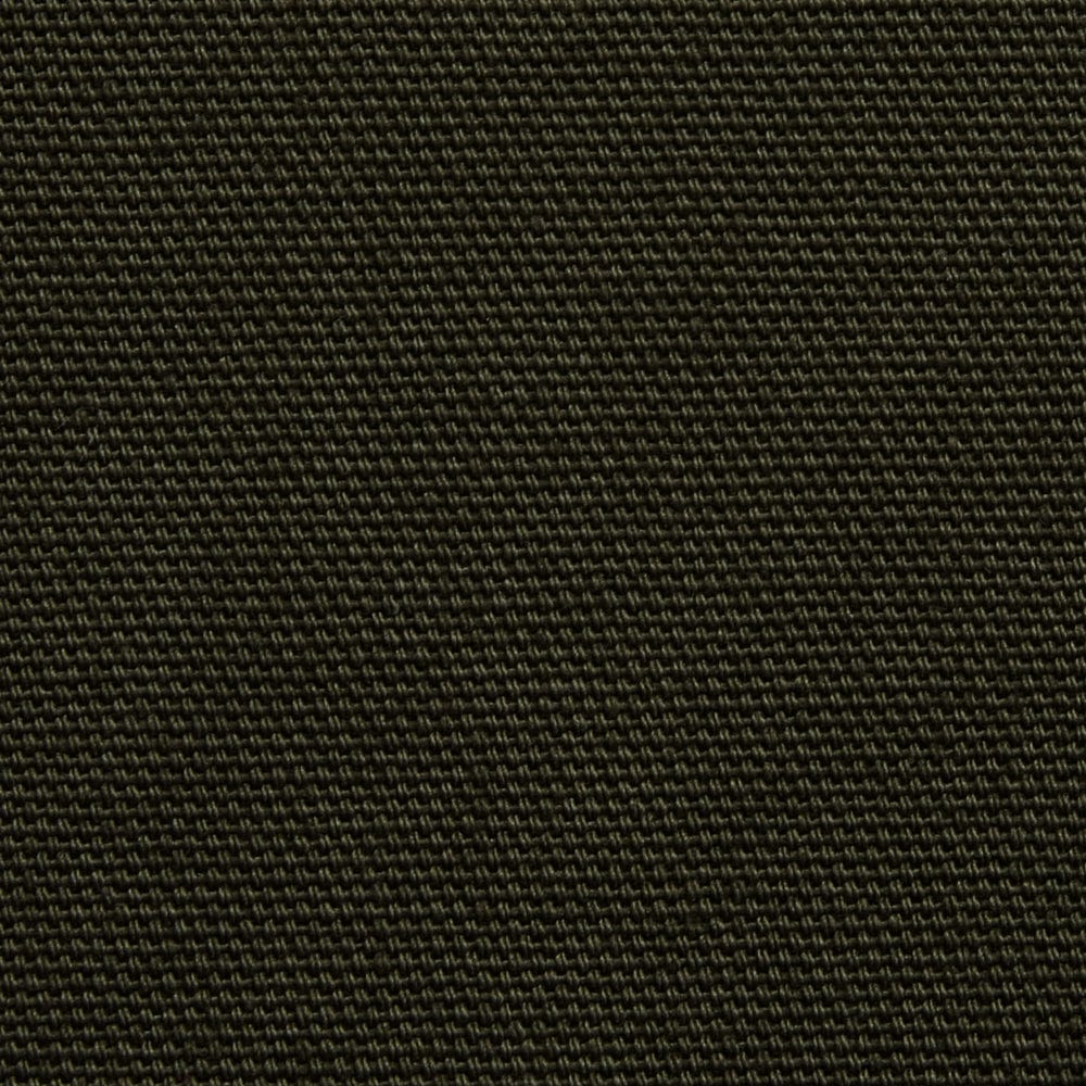 Dark olive woven apron fabric close-up