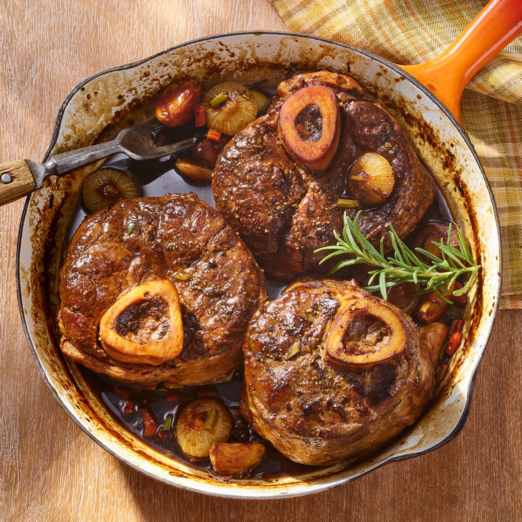 Pre-cooked Milk-fed Dutch Veal Shanks with Balsamic and Onion