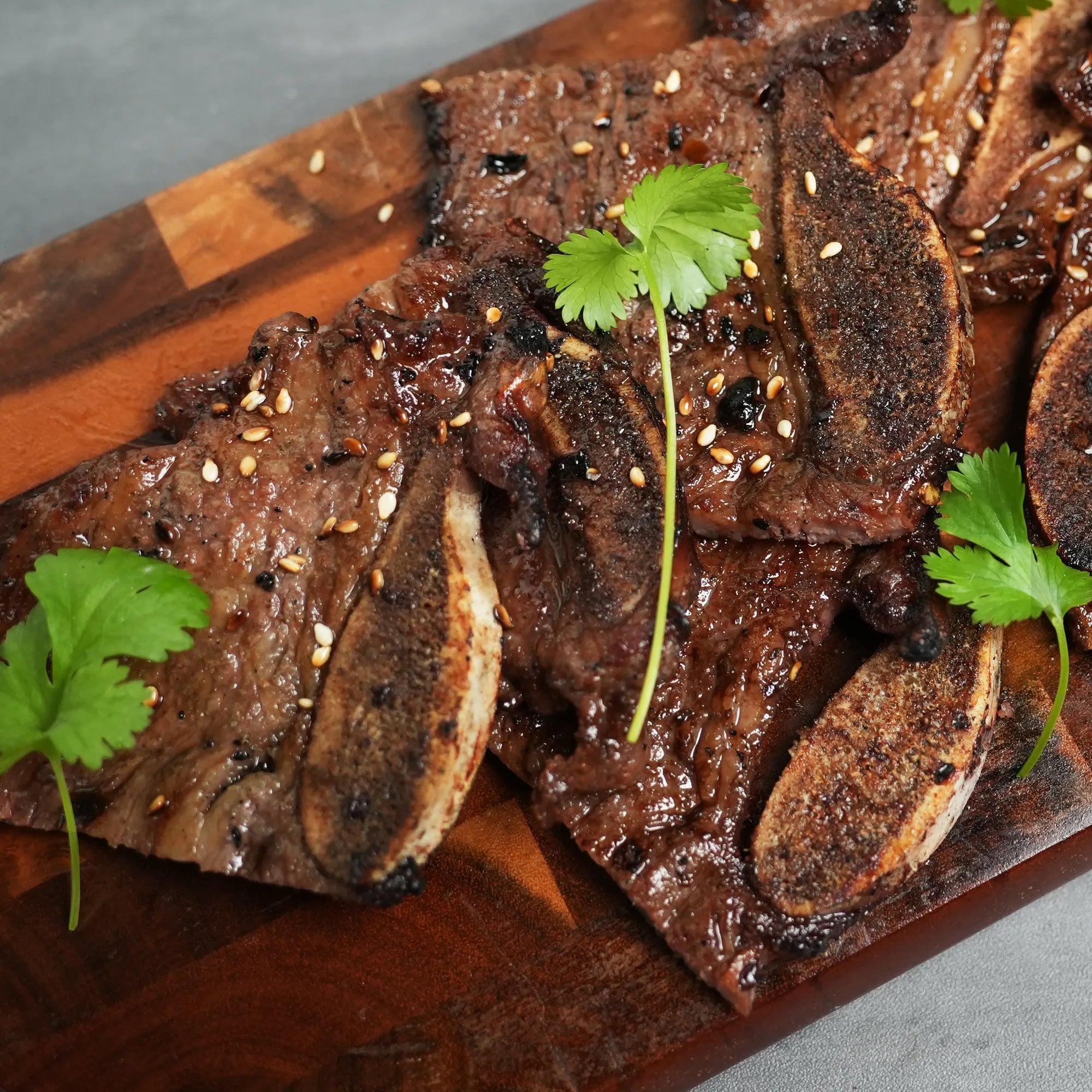Cooked Short Ribs on Cutting Board