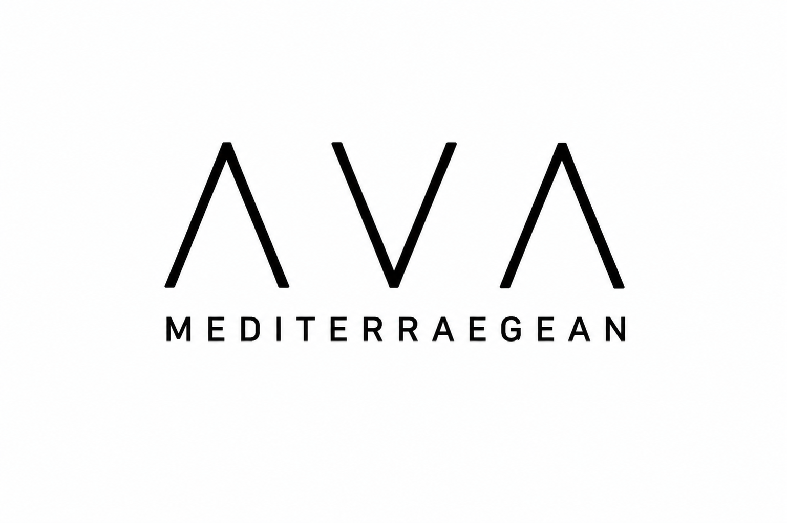 Black 'AVA' logo with 'MEDITERRAEGEAN' text on a white background