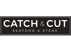 Logo of Catch & Cut Seafood & Steak on a white background