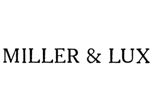 Black text 'MILLER & LUX' on a white background