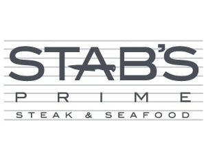 Logo of Stab's Prime Steak & Seafood on a white background