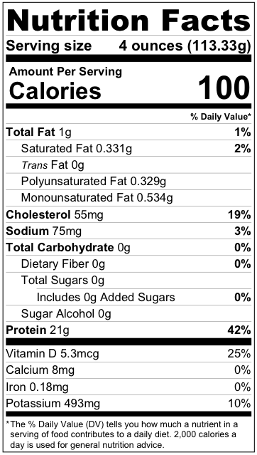 Nutrition label